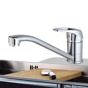 Discount Long Neck Brass Single Hollow Handle Kitchen Faucet