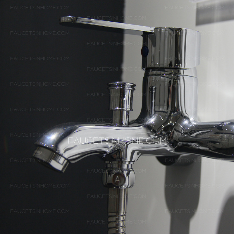 Modern Wall Mounted Tub And Bath Shower Faucet