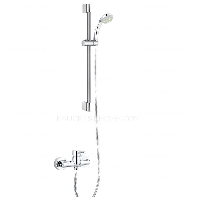 Simple Brass Hand Held Shower In Outside Shower Faucet 