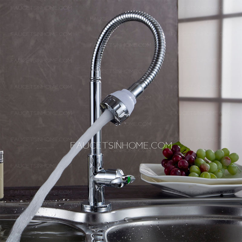 Cheap Cold Water Only Copper Full Rotation Kitchen Faucet 