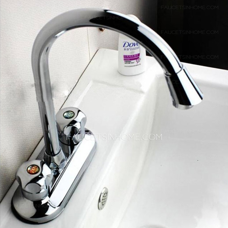 Cheap Rotatable Kitchen Sink Faucet Of Two Handles