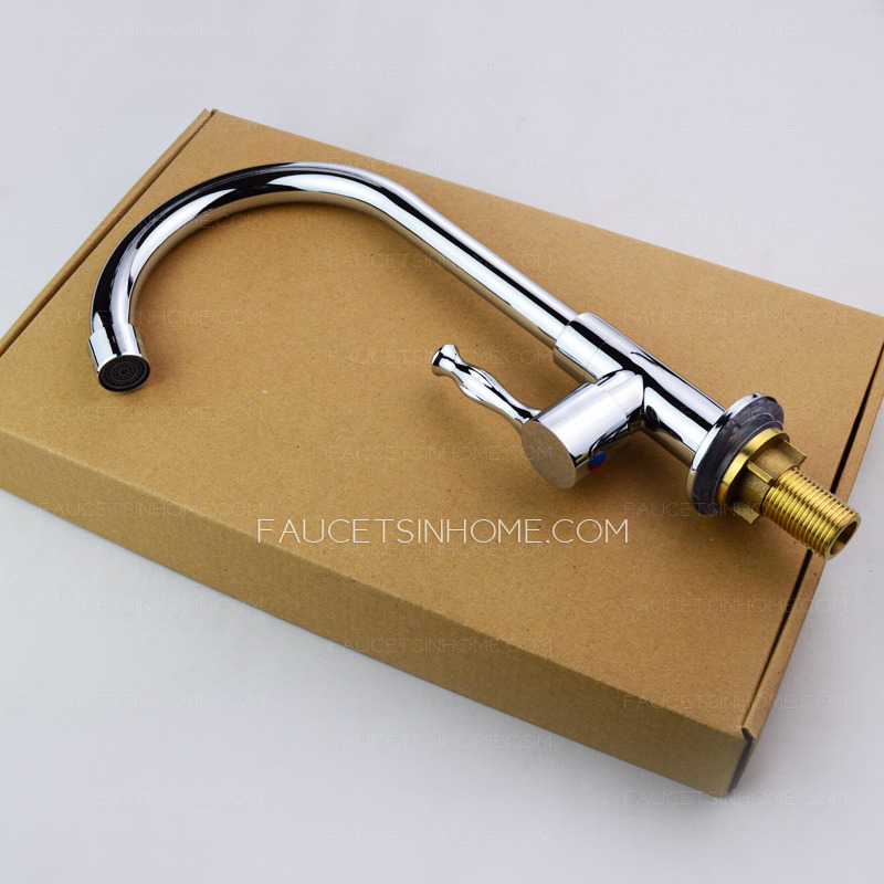 Discount Brass Rotatable Cold Water Kitchen Sink Faucet