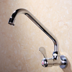 Wholesale Full Rotatable Cold Water Wall Mounted Kitchen Sink Faucet 