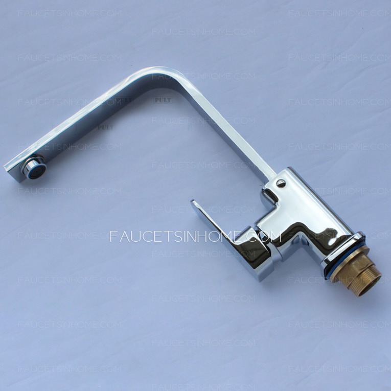 Contemporary Brass Single Hanlde Kitchen Sink Faucet