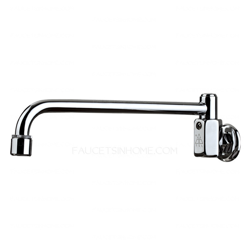 Best Wall Mounted Thick Brass Hands Free Kitchen Sink Faucet 