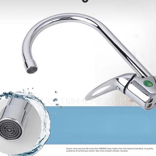 Contemporary Environmental Brass Rotatable Kitchen Sink Faucet 