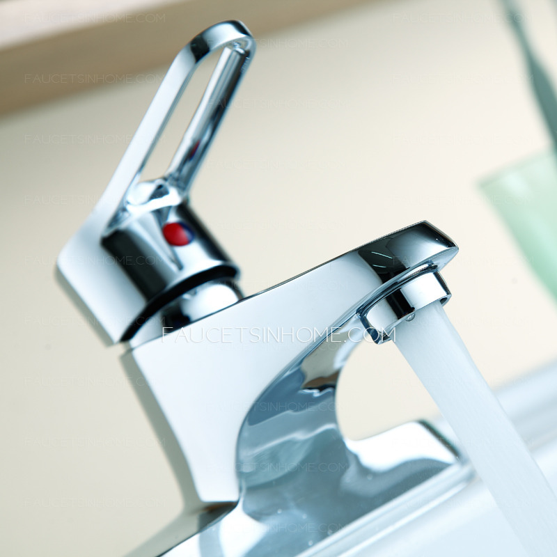 Modern Hollow Single Handle Deck Mounted Bathroom Faucet