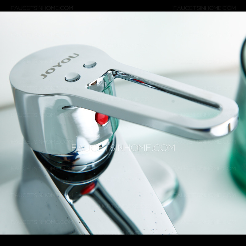 Modern Hollow Single Handle Deck Mounted Bathroom Faucet