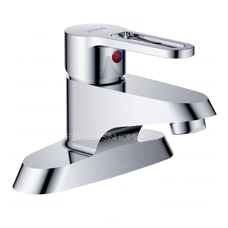 Modern Hollow Single Handle Deck Mounted Bathroom Faucet