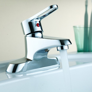 Modern Hollow Single Handle Deck Mounted Bathroom Faucet