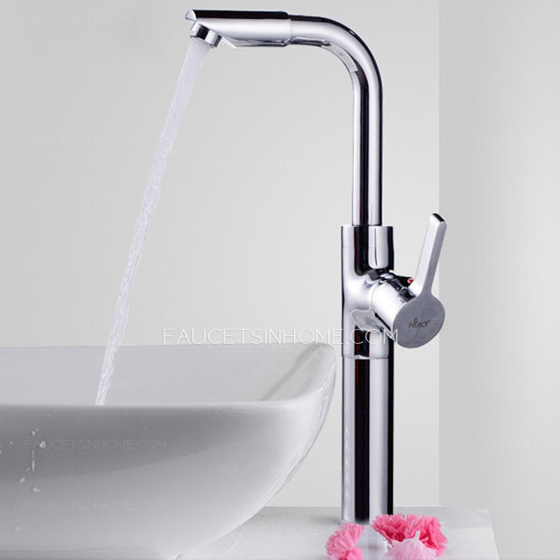 Cool Vessel Heightening Deck Mounted Bathroom Faucet 