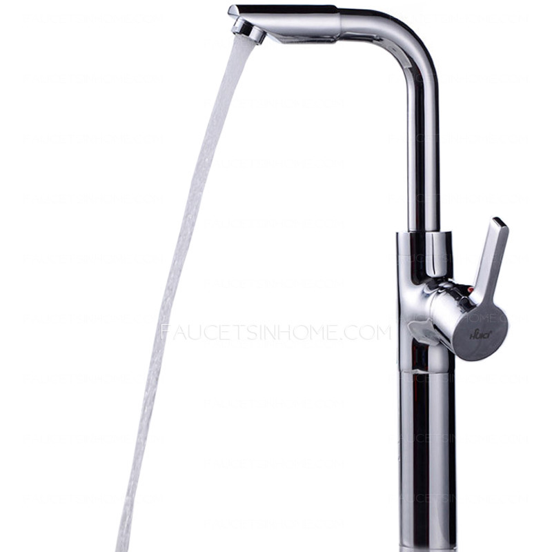 Cool Vessel Heightening Deck Mounted Bathroom Faucet 