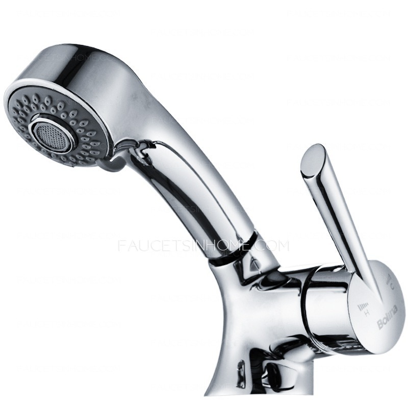 Cool Pullout Spray Single Handle One Hole Bathroom Faucet