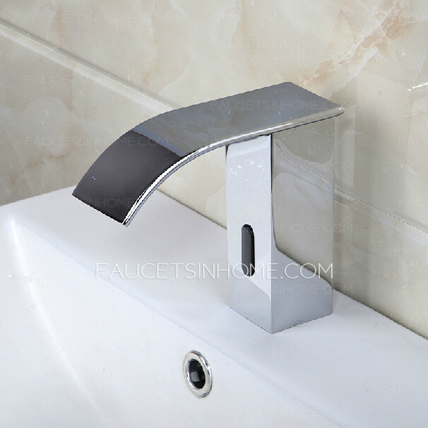 gotonovo Fashion Chrome Brass Waterfall Automatic Touchless Sink Faucet