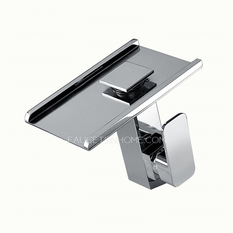 Top Rated Waterfall Brass Deck Mounted LED Sink Faucet 