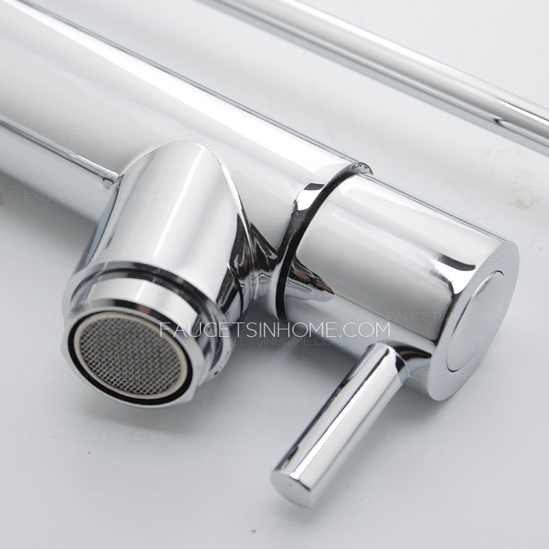 Modern Full Rotatable Brass Pullout Spray LED Sink Faucet