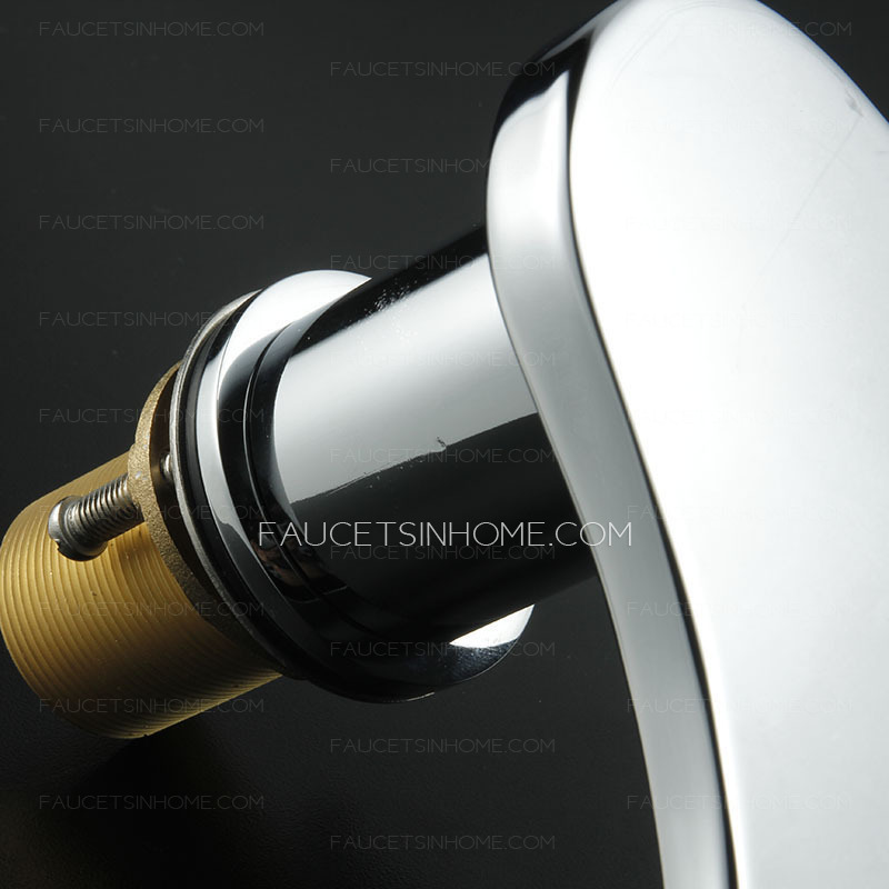 Designed Brass Waterfall Widespread LED Bathroom Faucet