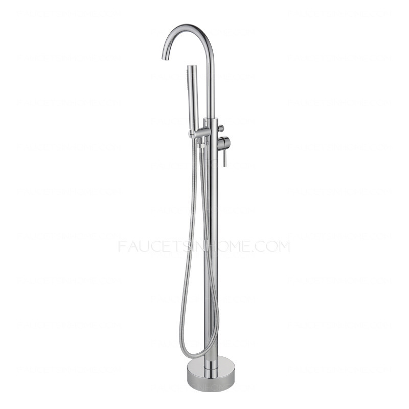 High End Floor Standing Rotatable Bathtub Faucet Shower System