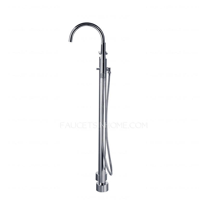 Modern Brass Two Cross Handles Bathtub Shower Faucet 