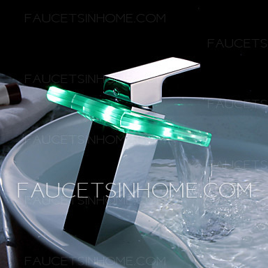 Discount One Hole Single Handle Waterfall LED Faucet