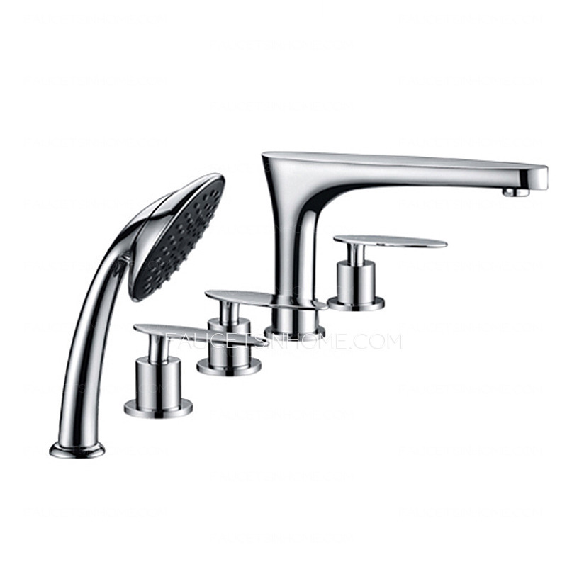 Fashion Five Holes Sidespray Bathtub Shower Faucet For Bathroom