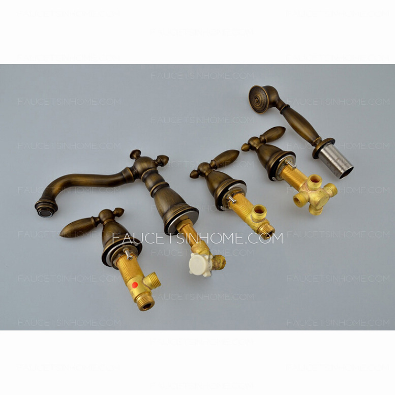 Antique Five Hole Roman Bathtub Shower Faucet 