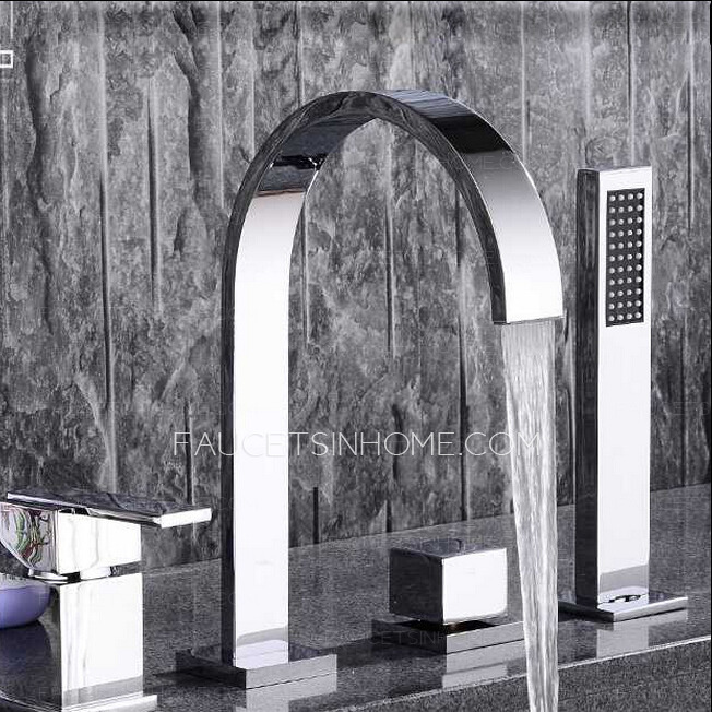 Discount Freestanding Floor Mount Bathtub Shower Faucet