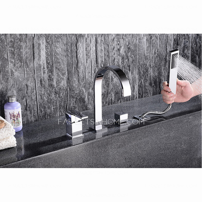 Discount Freestanding Floor Mount Bathtub Shower Faucet
