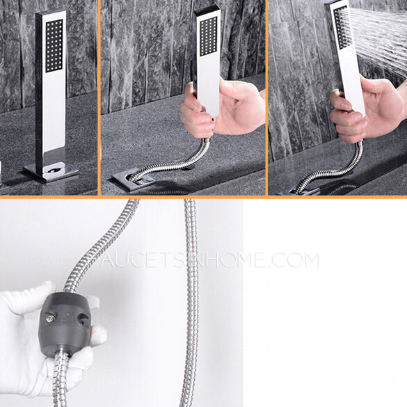 Discount Freestanding Floor Mount Bathtub Shower Faucet