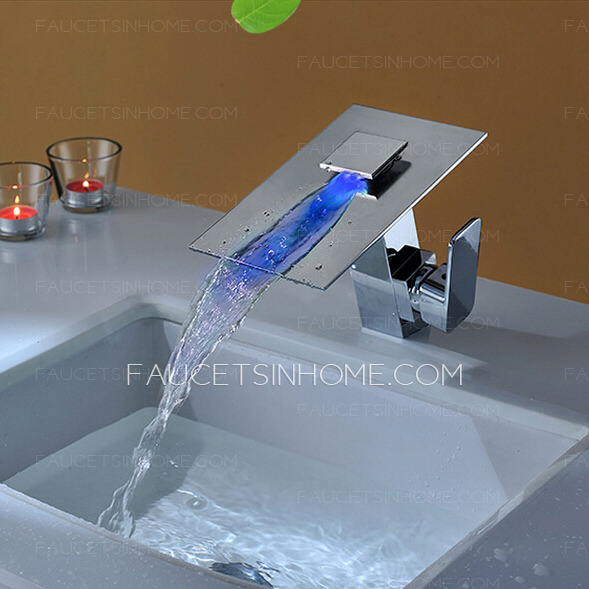 High End Waterfall LED Faucet With Single Handle