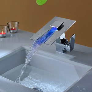 High End Waterfall LED Faucet With Single Handle