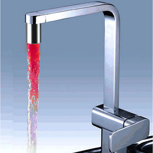 Simple Seven Shaped LED Kitchen Sink Faucet