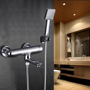 Simple Three Hole Wall Mount Tub Shower Faucet