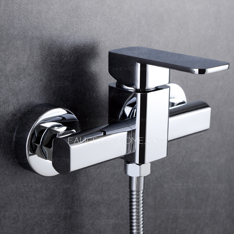 Modern Outdoor Wall Mount Shower Faucet Without Under Water