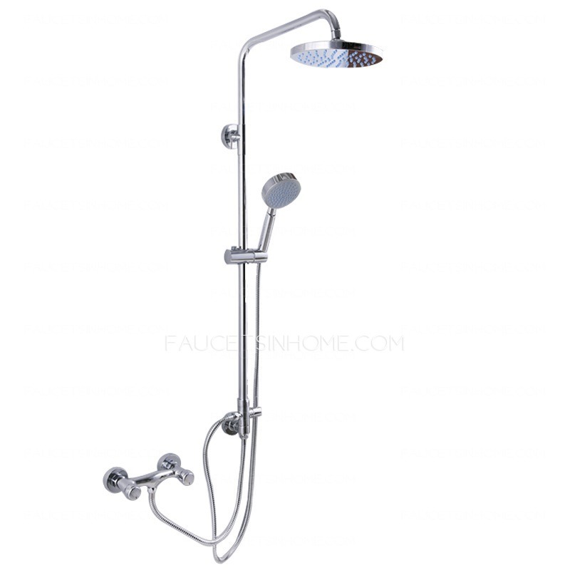 Outside Wall Mount Shower Faucet With Top Shower