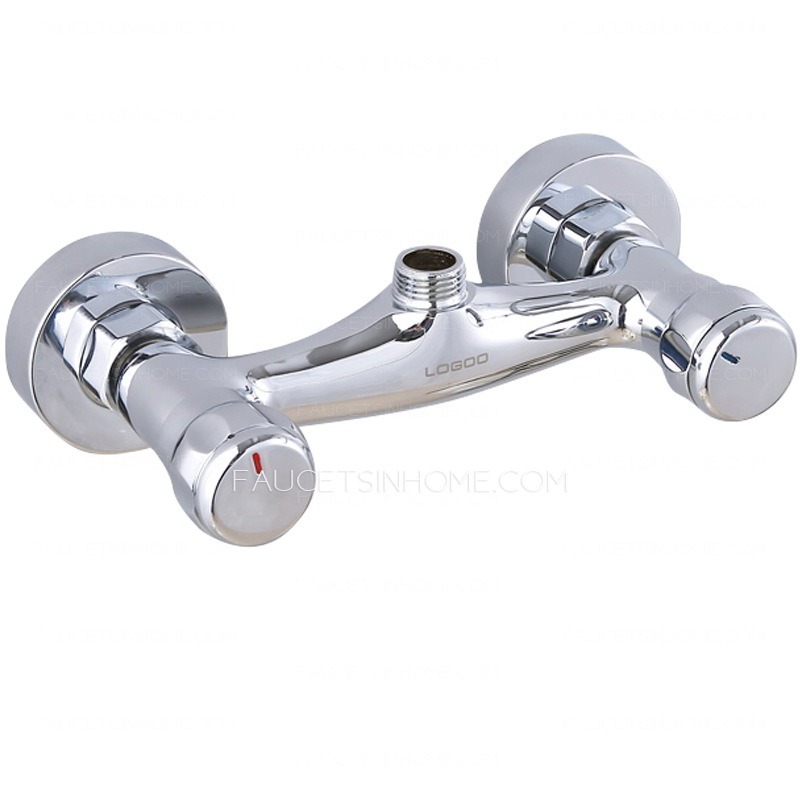 Outside Wall Mount Shower Faucet With Top Shower
