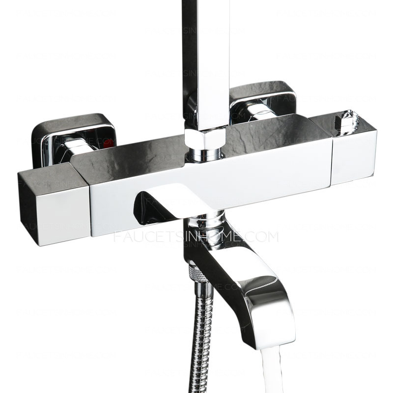 Top Rated Thermostatic Outdoor Shower Faucet With Top Shower