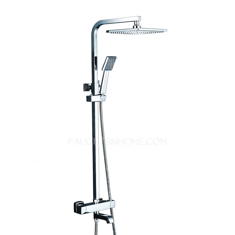 Top Rated Thermostatic Outdoor Shower Faucet With Top Shower