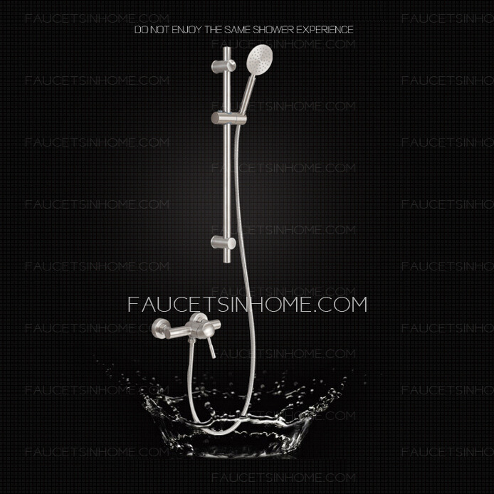 Modern Stainless Steel Slim Wall Mount Shower Faucet