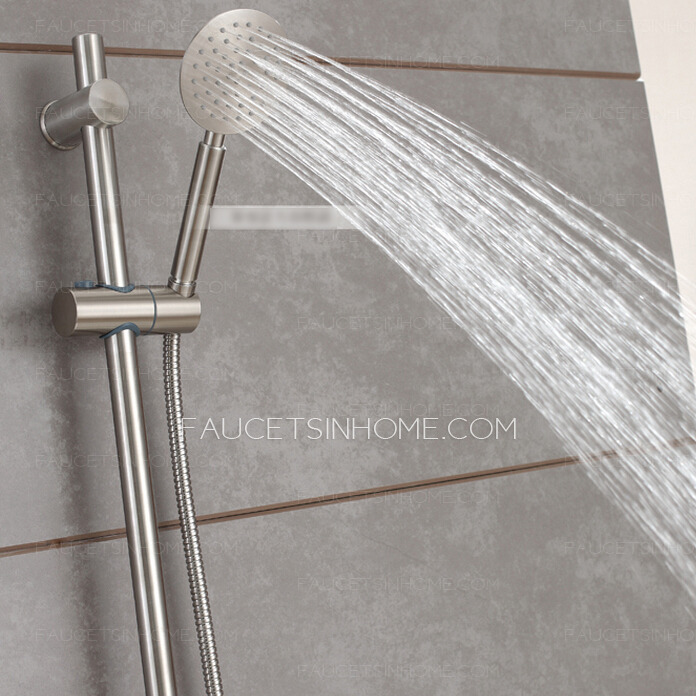 Modern Stainless Steel Slim Wall Mount Shower Faucet