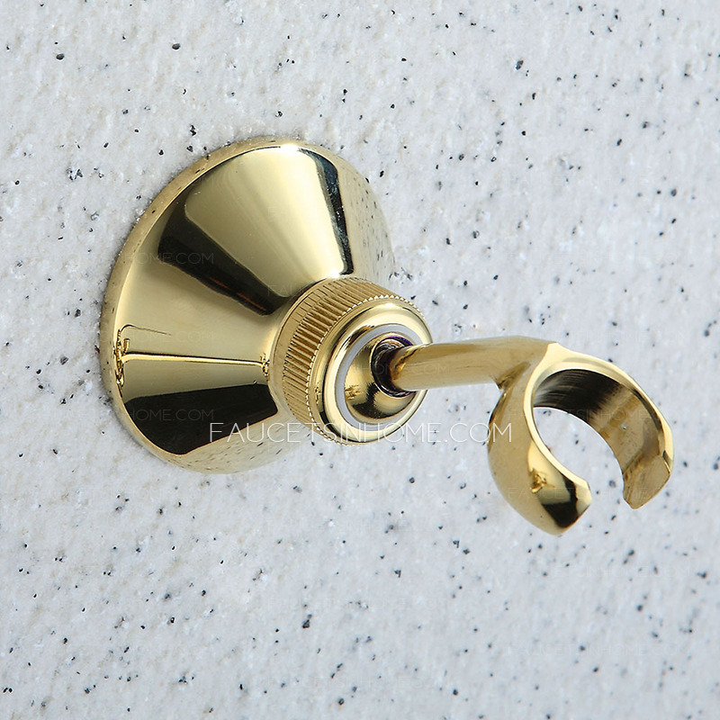 Simple Gold Tub Shower Faucet With Hand Shower In