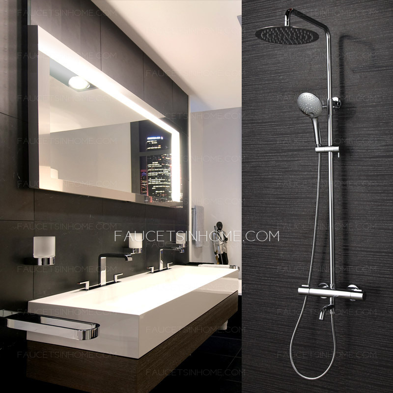 High End Thermostatic Exposed Outdoor Shower Faucet System