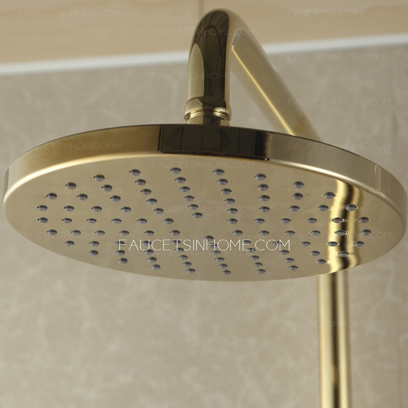 Vintage Gold Elevating Outside Shower Faucet System