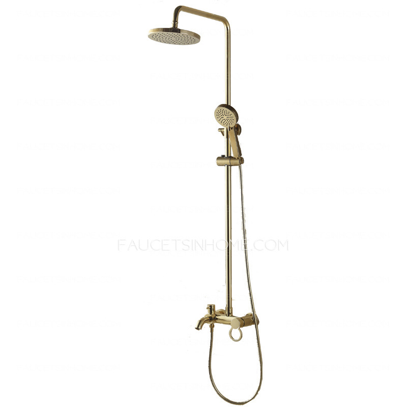 Vintage Gold Elevating Outside Shower Faucet System