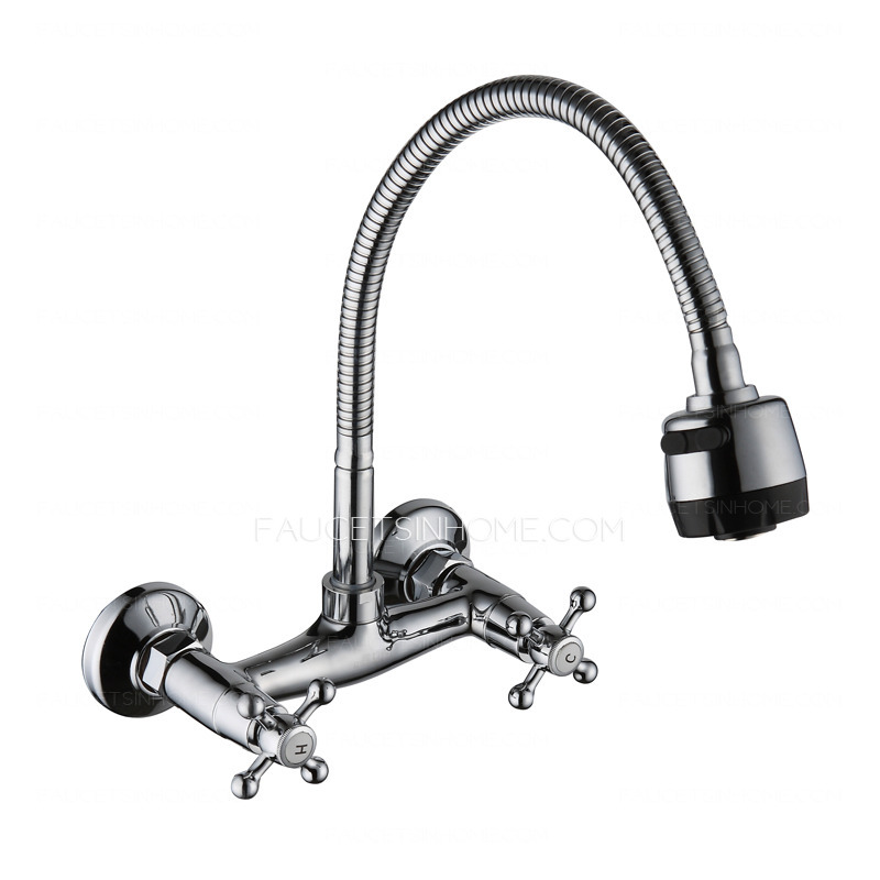 Old Full Rotatable Wall Mounted Kitchen Sink Faucet
