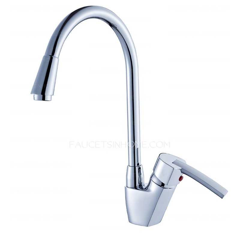 Sleek Copper Rotatable Chrome Kitchen Sink Faucet