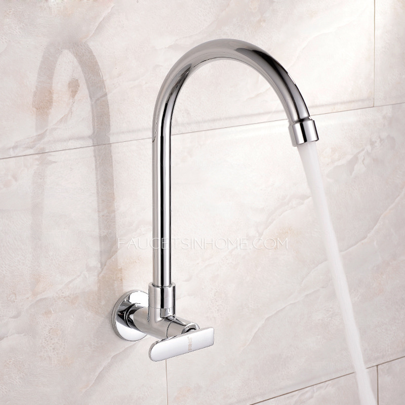 Discount Rotatable Wall Mount Kitchen Faucet For Cold Water