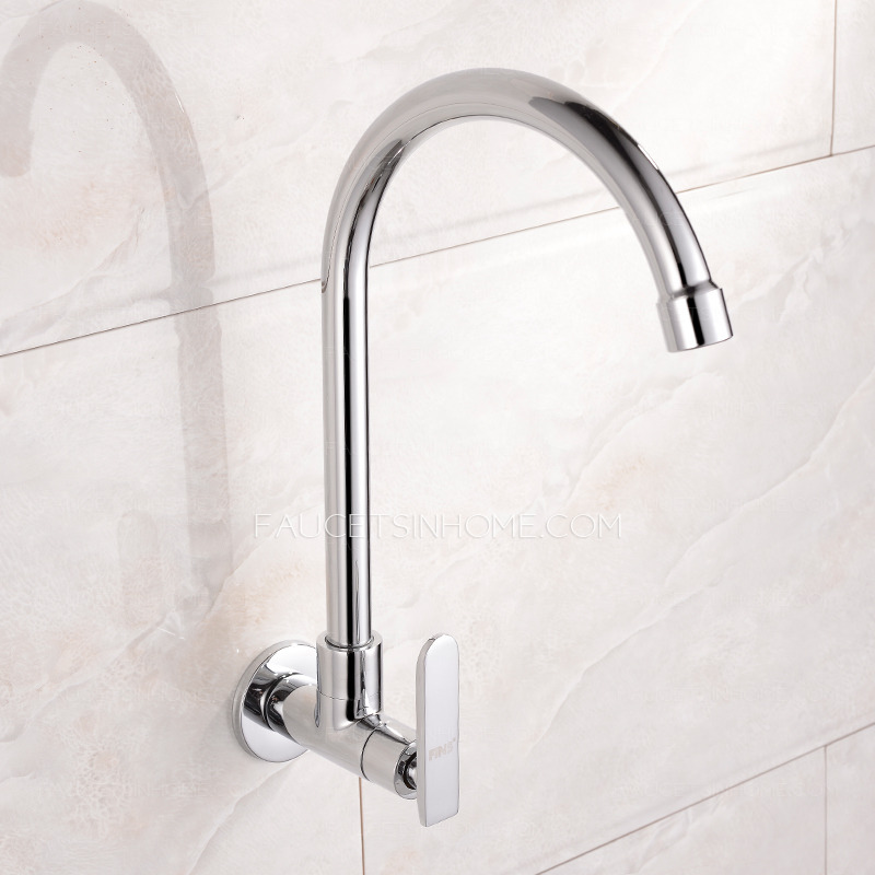 Discount Rotatable Wall Mount Kitchen Faucet For Cold Water
