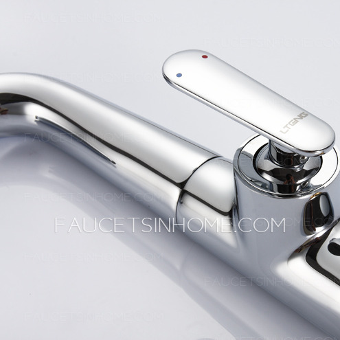 Modern Sleek One Hole Single Handle Kitchen Faucet