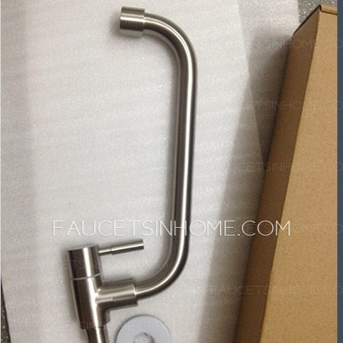 Modern Wall Mount Polished Nickel Rotatable Kitchen Faucet